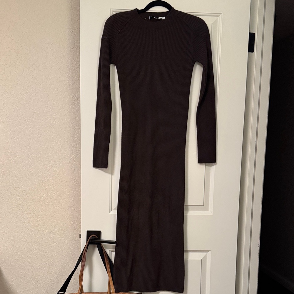 IRO Chocolate Long Sleeve Dress